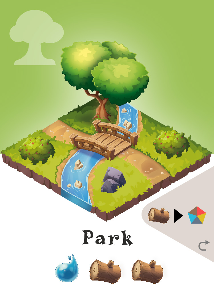 Fae Village building card: Park