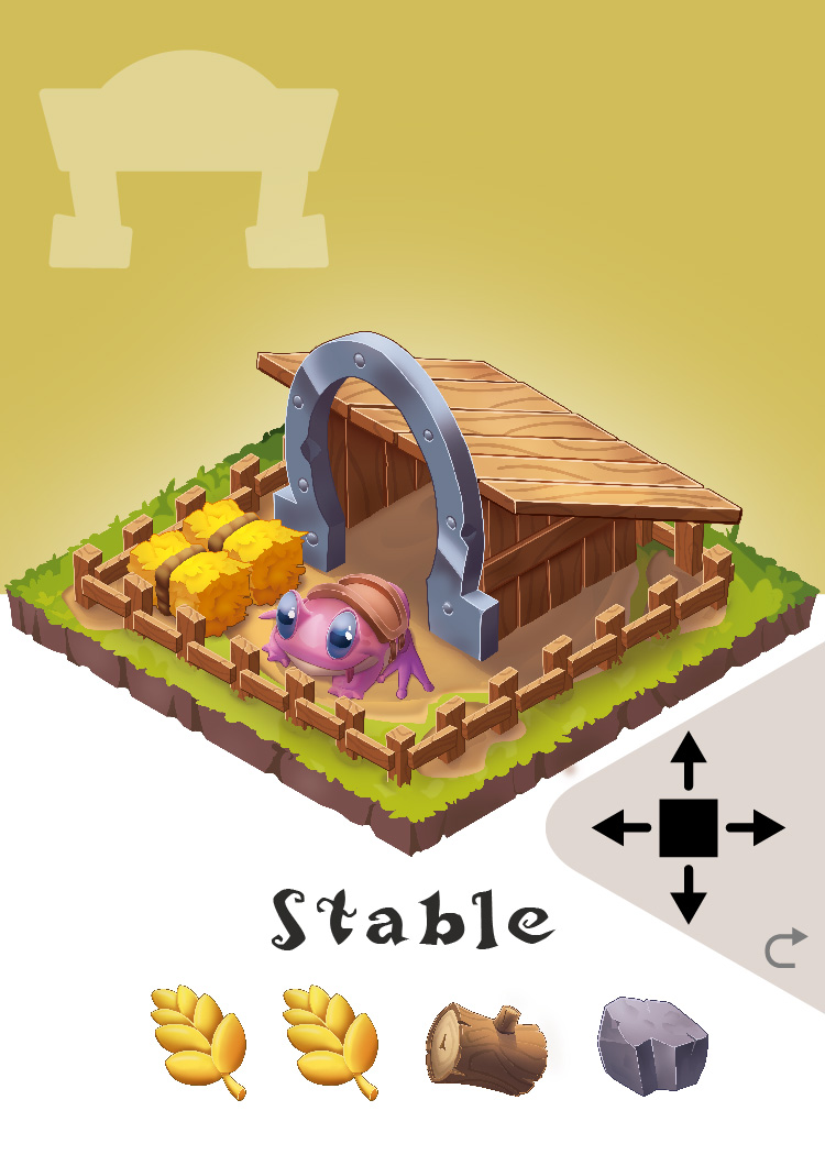 Fae Village building card: Stable