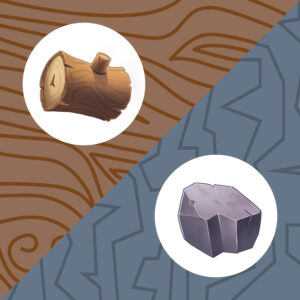 Fae Village tile: wood and stone