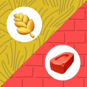Fae Village tile: wheat and brick