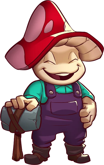 Toady, a mushroom-capped Fae villager